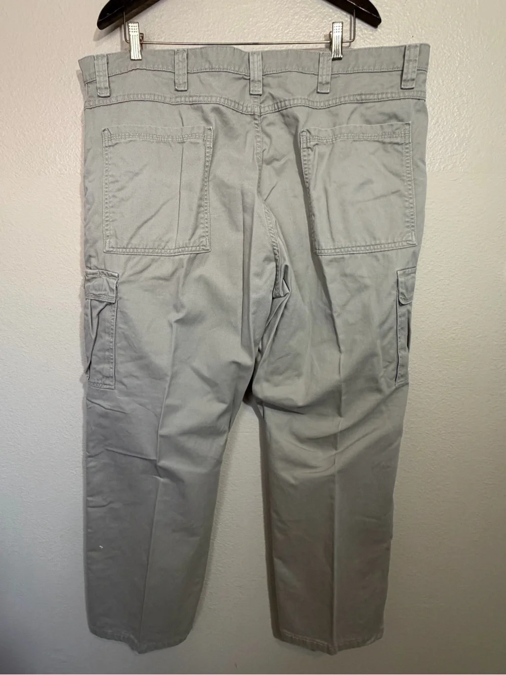 Wrangler Western Mens Cargo Pants Khaki Straight Leg Outdoor Work 42x30